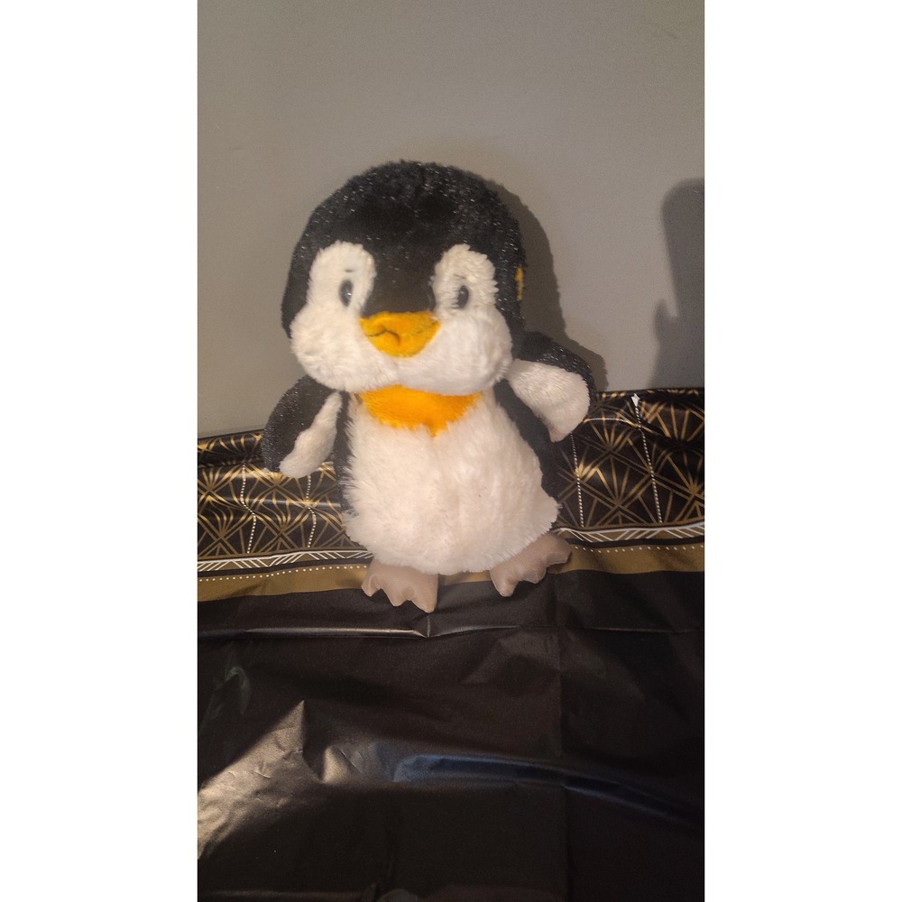 Ganz Webkinz Penguin Plush Stuffed Animal Black White Orange W Logo Ganz Tag